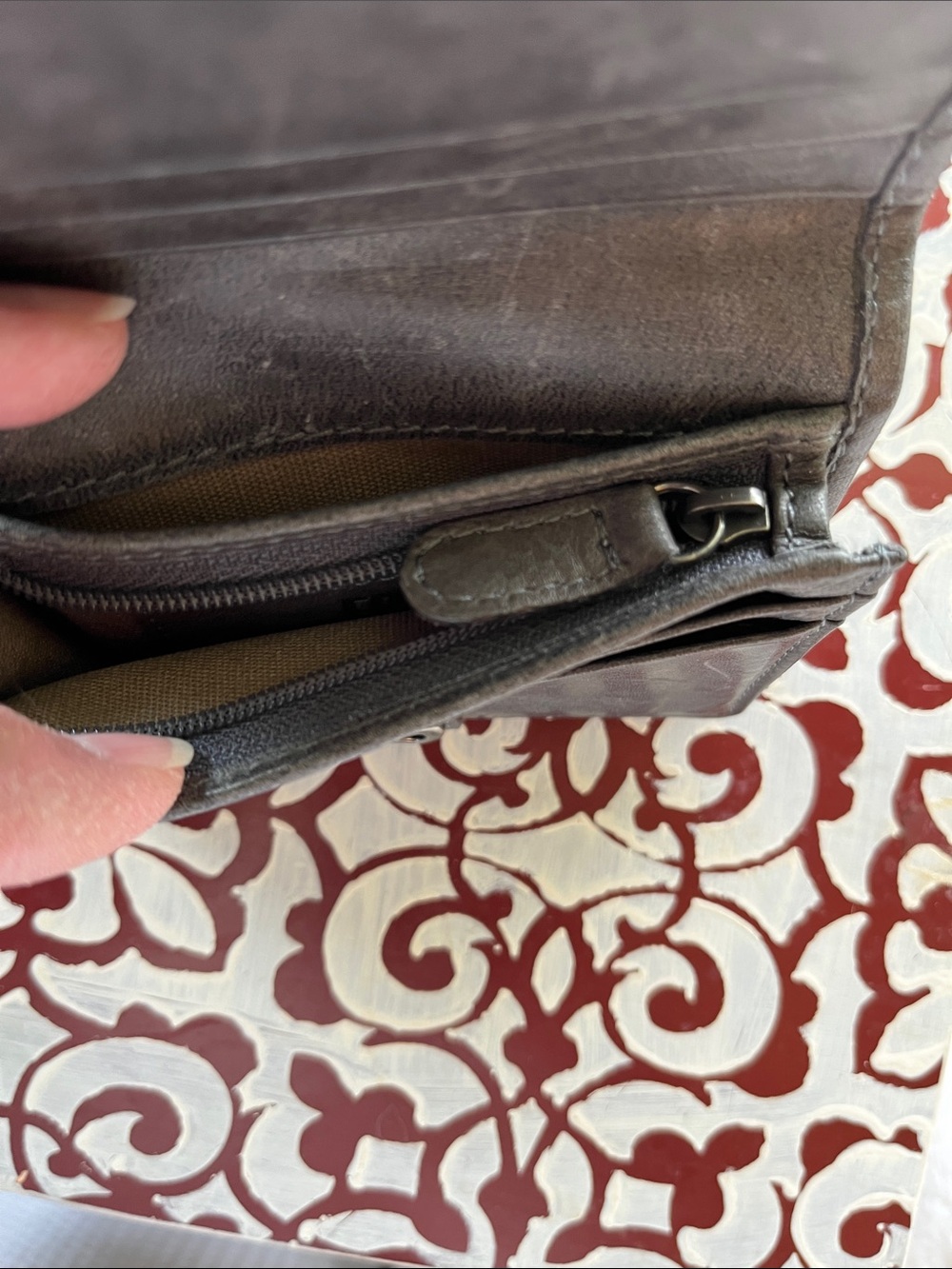 Frye Leather Wallet - Gray - Picture 4 of 9